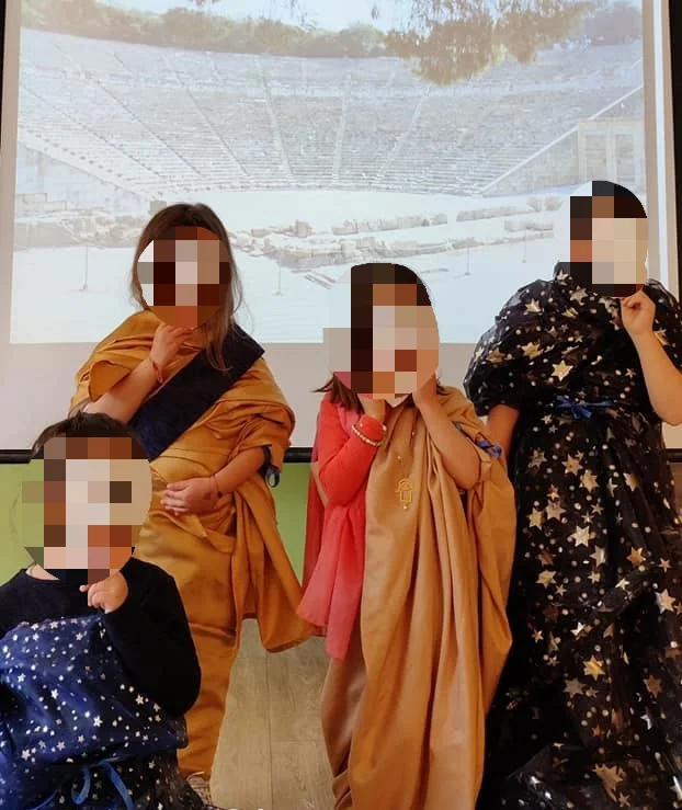 Στιγμιότυπο από δημιουργική δράση στο σχολείο Η Πεταλούδα